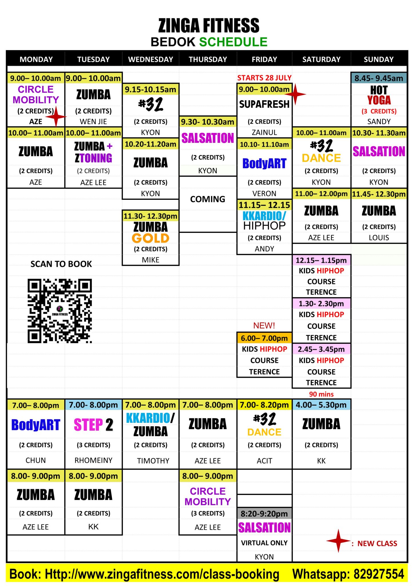 Class Schedule Zinga Fitnesszinga Fitness